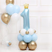 1st Birthday Balloon Column Kit – Pink & Blue Crown Number 1 Party Decoration Supplies