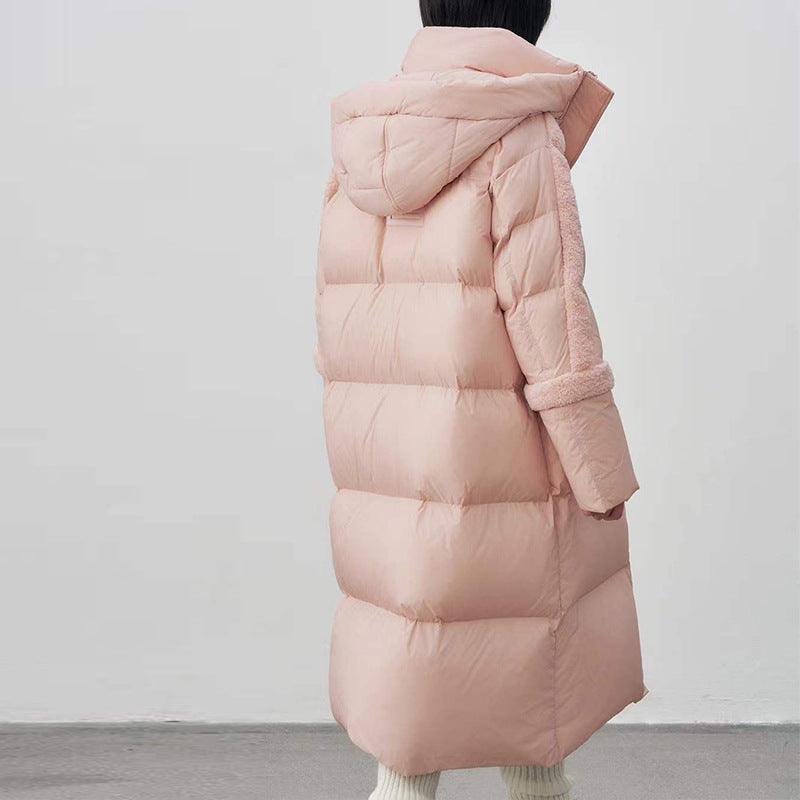 Women's Mid-Length Down Jacket, Thick Winter Coat