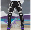 Men's Ripped Patchwork Biker Jeans – Slim Fit Distressed Denim Streetwear Pants
