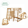 Parc d'aventure intérieur 6-en-1 pour tout-petits : aire de jeux + balançoire + toboggan + corde + escalier