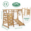 Parc d'aventure intérieur 6-en-1 pour tout-petits : aire de jeux + balançoire + toboggan + corde + escalier