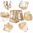Parc d'aventure intérieur 6-en-1 pour tout-petits : aire de jeux + balançoire + toboggan + corde + escalier