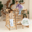 Parc d'aventure intérieur 6-en-1 pour tout-petits : aire de jeux + balançoire + toboggan + corde + escalier