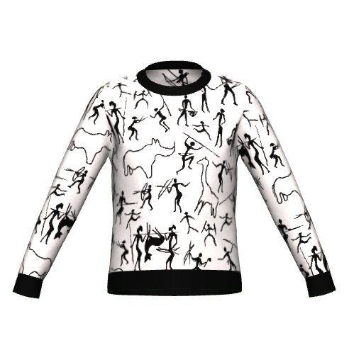 Cave Painting Knitted Sweater