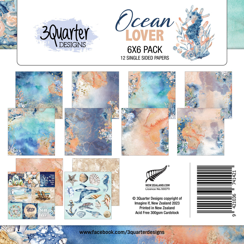 3Quarter Designs - Ocean Lovers - Paper Pad  6 x 6