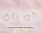 ear jackets avec perles blanches