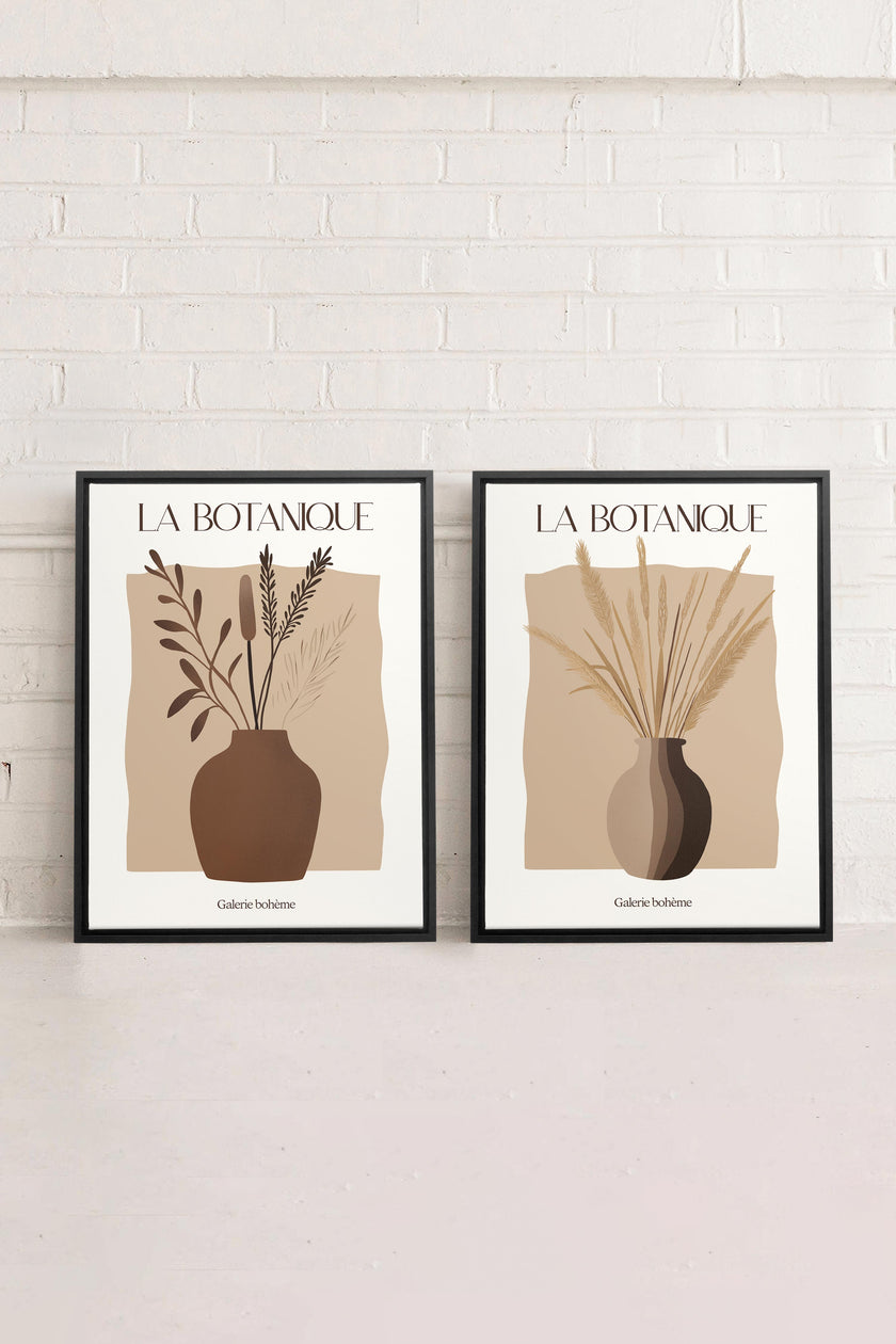 BOTANIQUE DUO (2 Oeuvres sur toile étirée)