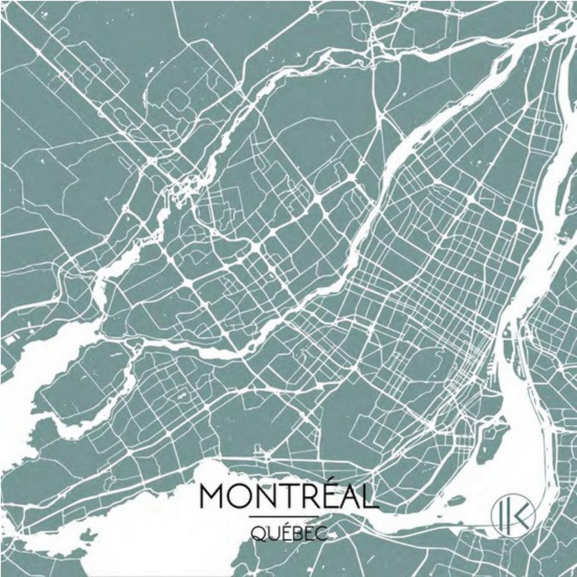 Ikon en bois - Map de Montréal