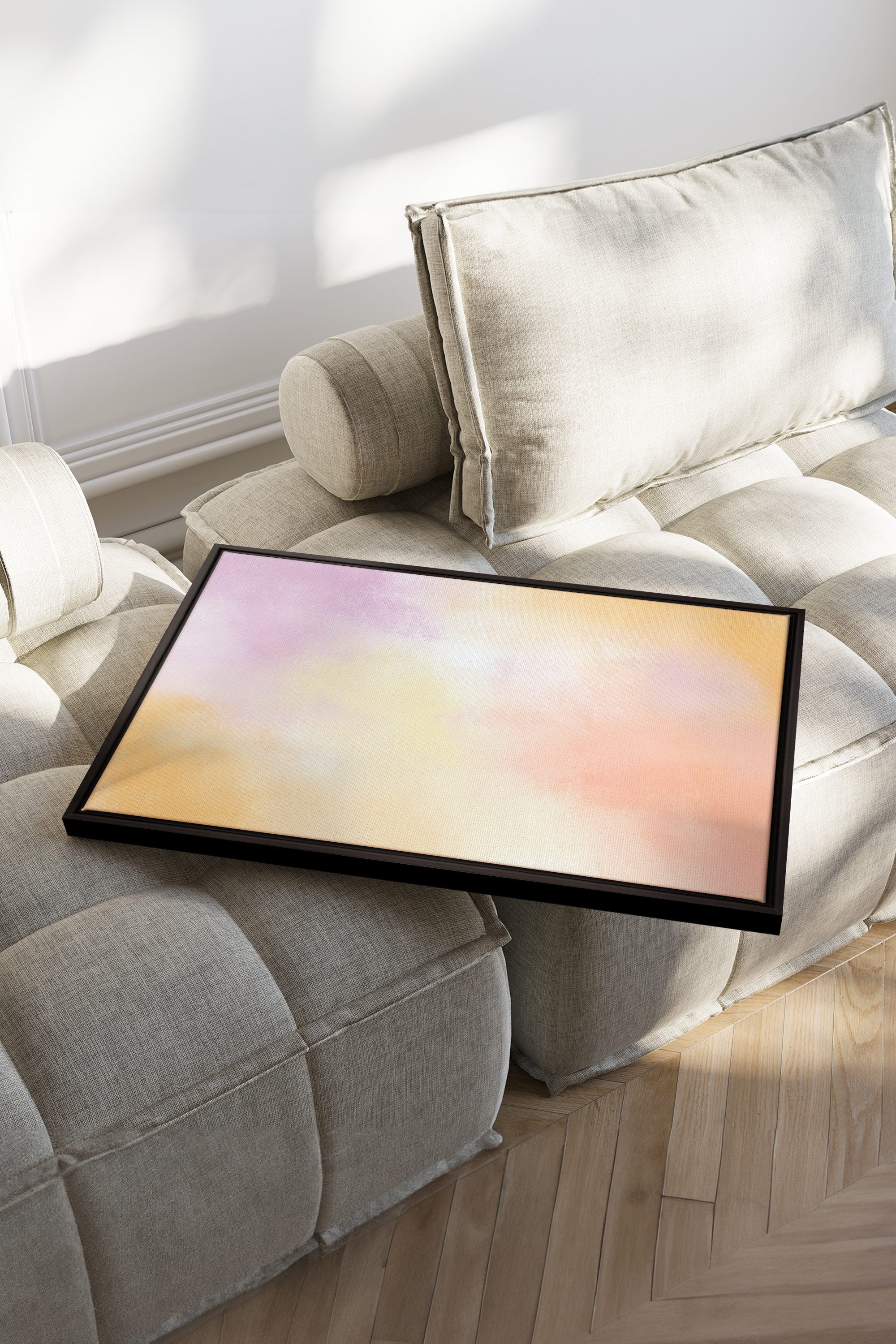 POWDERED GLOW, Oeuvre sur toile étirée