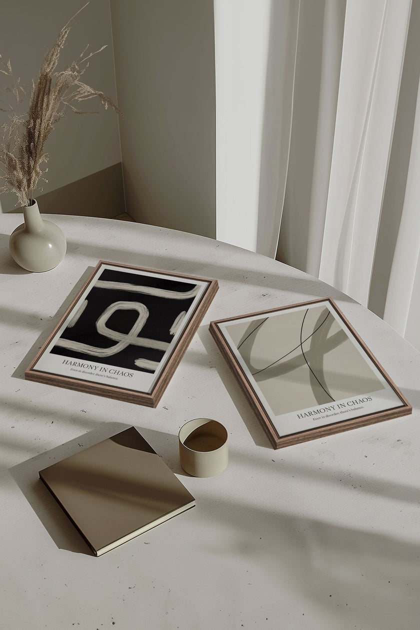 BALANCED FLOW DUO (2 Oeuvres sur toile étirée)