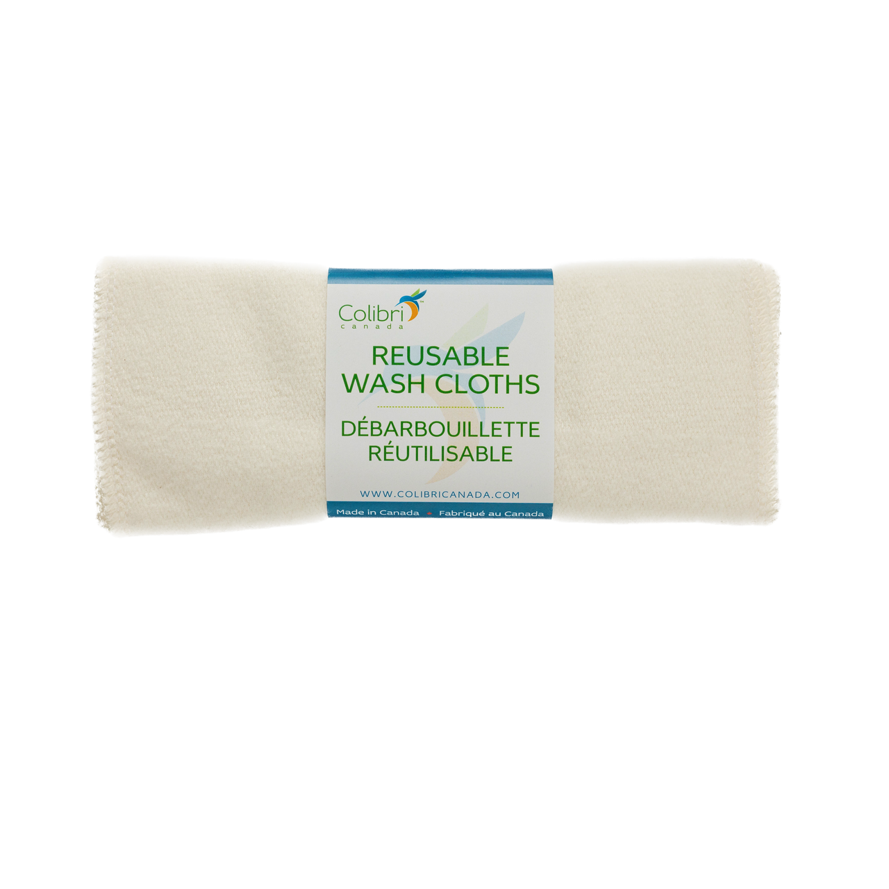Colibri Bamboo/Organic Cotton Fleece Washcloths (Set of 5)