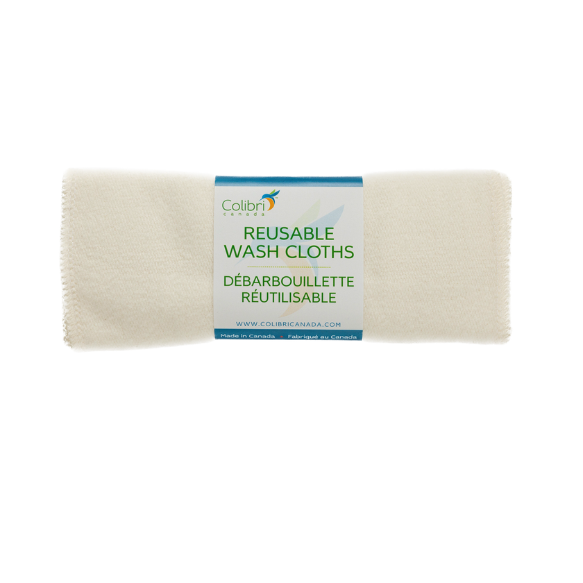 Colibri Bamboo/Organic Cotton Fleece Washcloths (Set of 5)