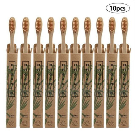 10pcs  Bamboo toothbrushes