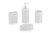 ITY 4 Piece Ceramic Diamond Pattern Bathroom Set - 70081SET