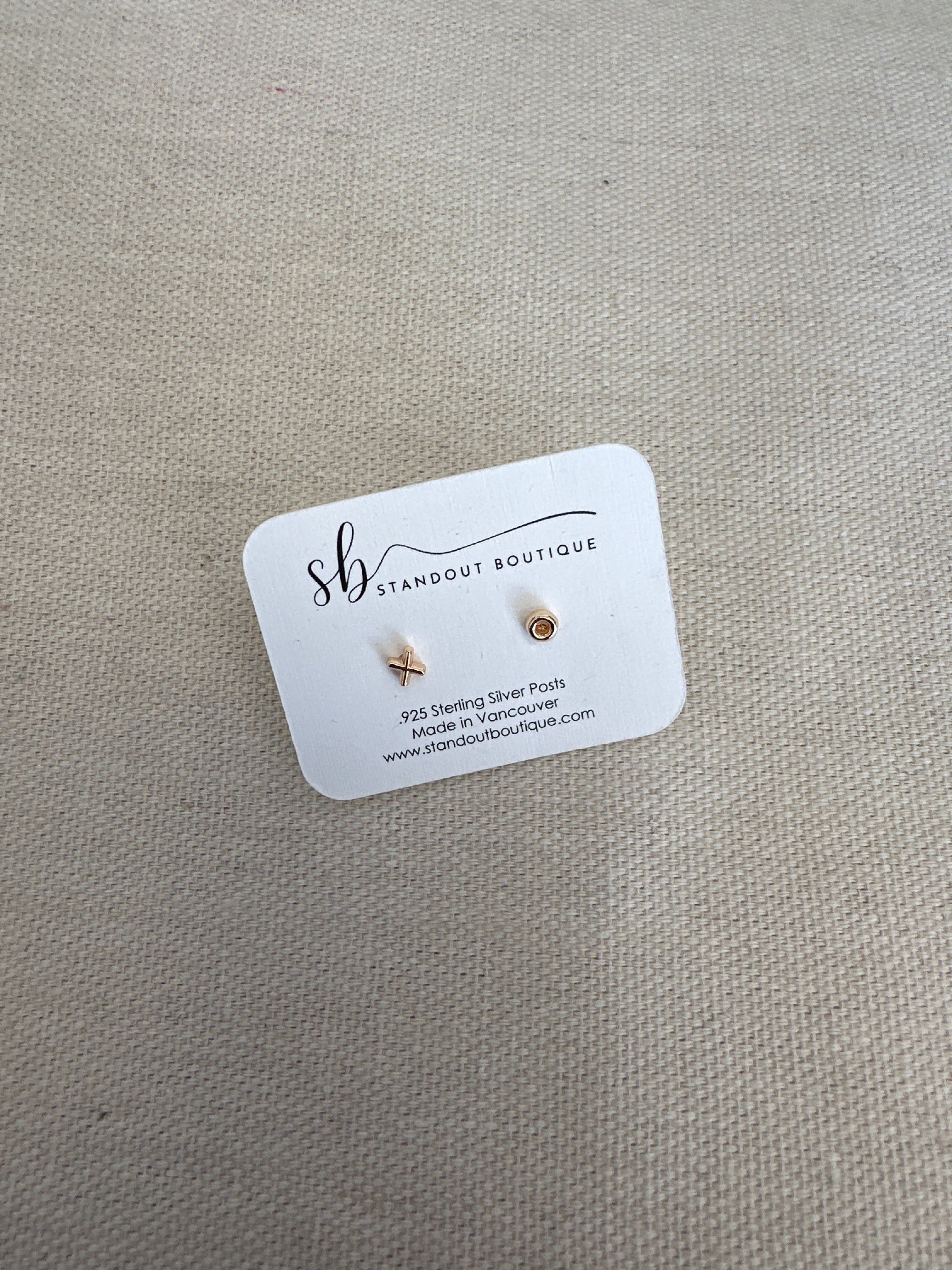 Standout Boutique X+O Gold Stud Earrings