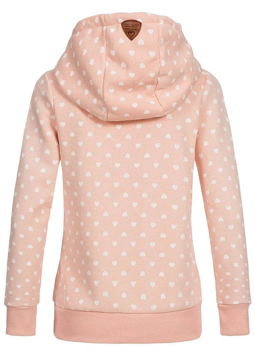 Women Printed loose hooded sweatshirt