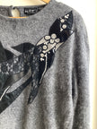 Vintage By Design Embellished Angora Silk Sweater
