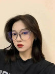 Large-frame Unisex Anti-blue Glasses For Men And Women With The Same Type Of Myopia Finished