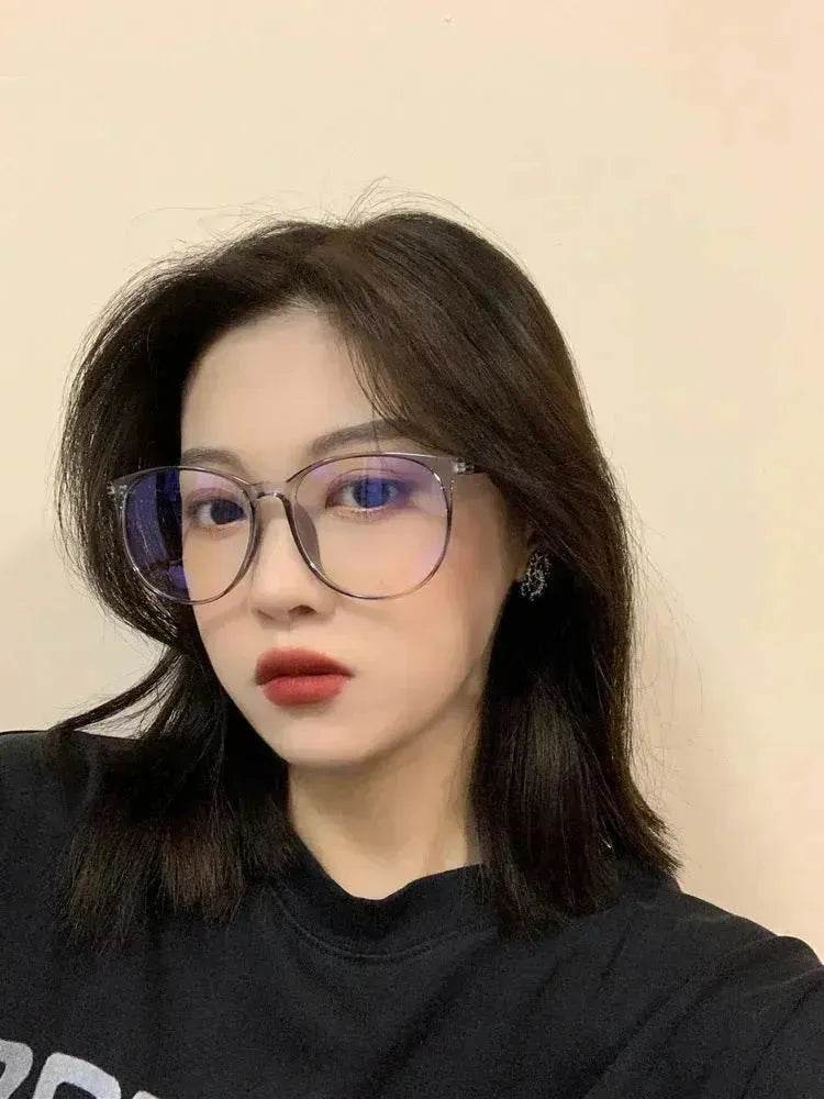 Large-frame Unisex Anti-blue Glasses For Men And Women With The Same Type Of Myopia Finished