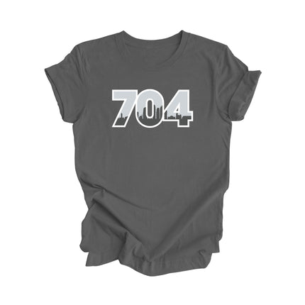704 Charlotte North Carolina USA Area Code City Skyline Gift - Unisex T-Shirt - Inspired X