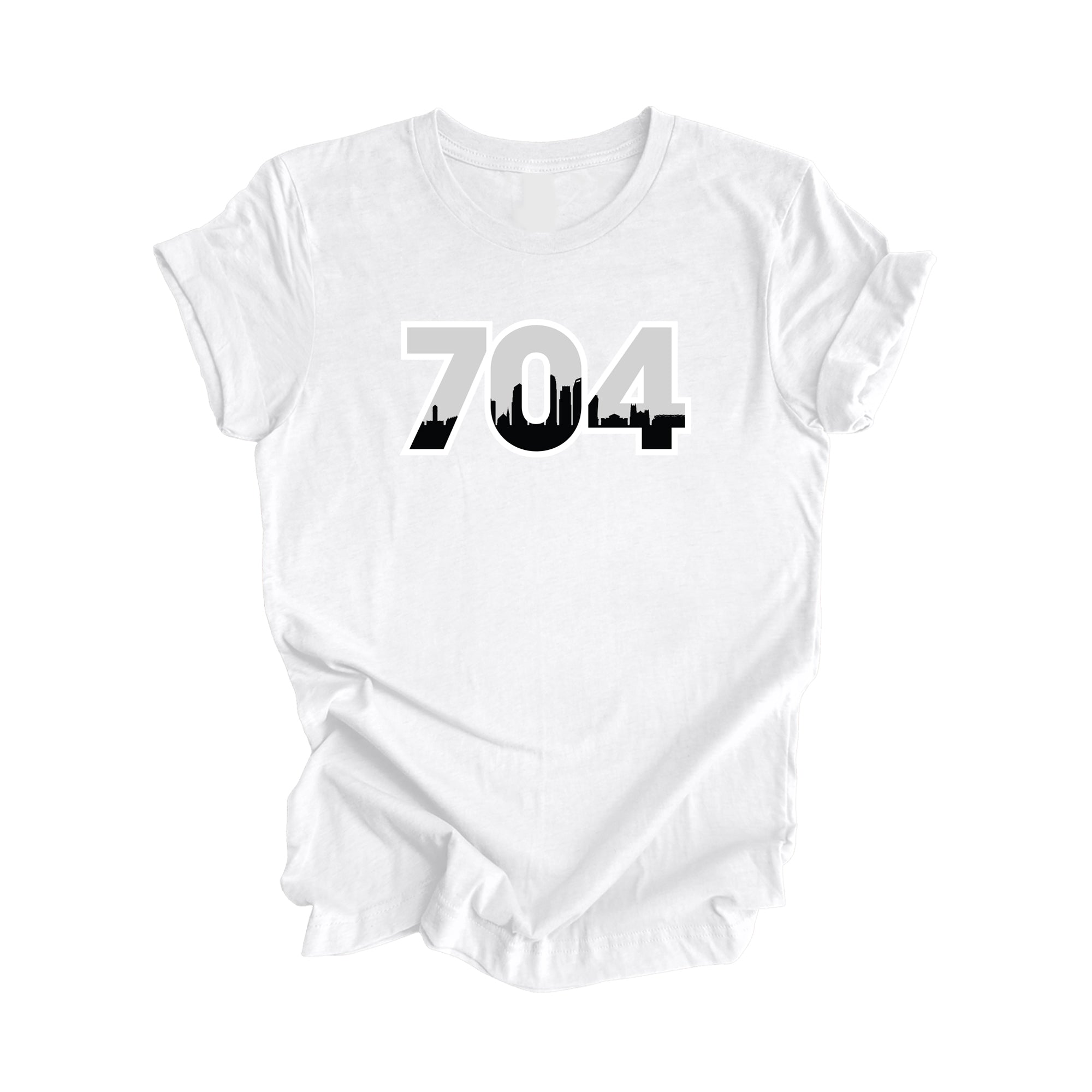 704 Charlotte North Carolina USA Area Code City Skyline Gift - Unisex T-Shirt - Inspired X