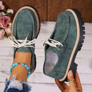 Lace-up British-style Loafers For Women