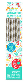 Preserve by Recycline - Compostables Straws Natural (50ct)