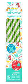 Preserve by Recycline - Compostables Straws Green (50ct)