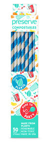 Preserve by Recycline - Compostables Straws Blue (50ct)