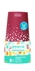 Preserve by Recycline - Compostables Hot Cups 8ct Red (8ct)
