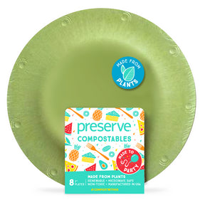 Preserve by Recycline - Compostables Small Plates 8ct Green (8ct)