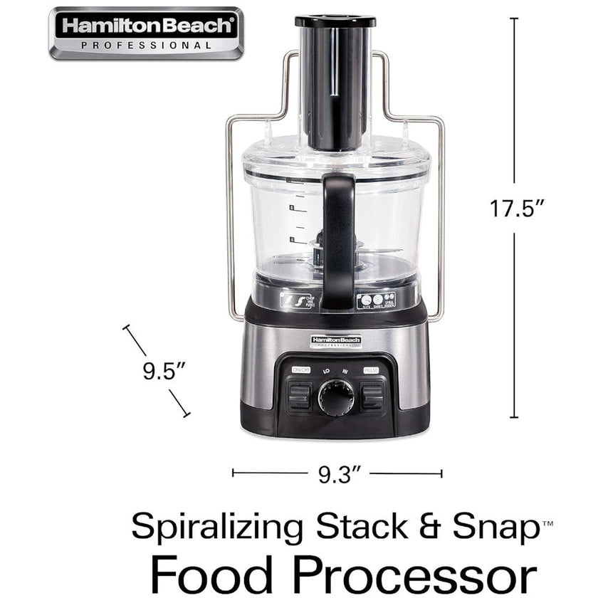 HAMILTON BEACH PROFESSIONAL 70815 Stack & Snap Food Processor - Refurbished with Home Essentials warranty