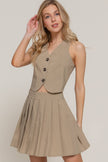 Sahara V-Neck Button Down Vest