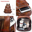Portable Fashion Simple And Lightweight High School Leather Backpack