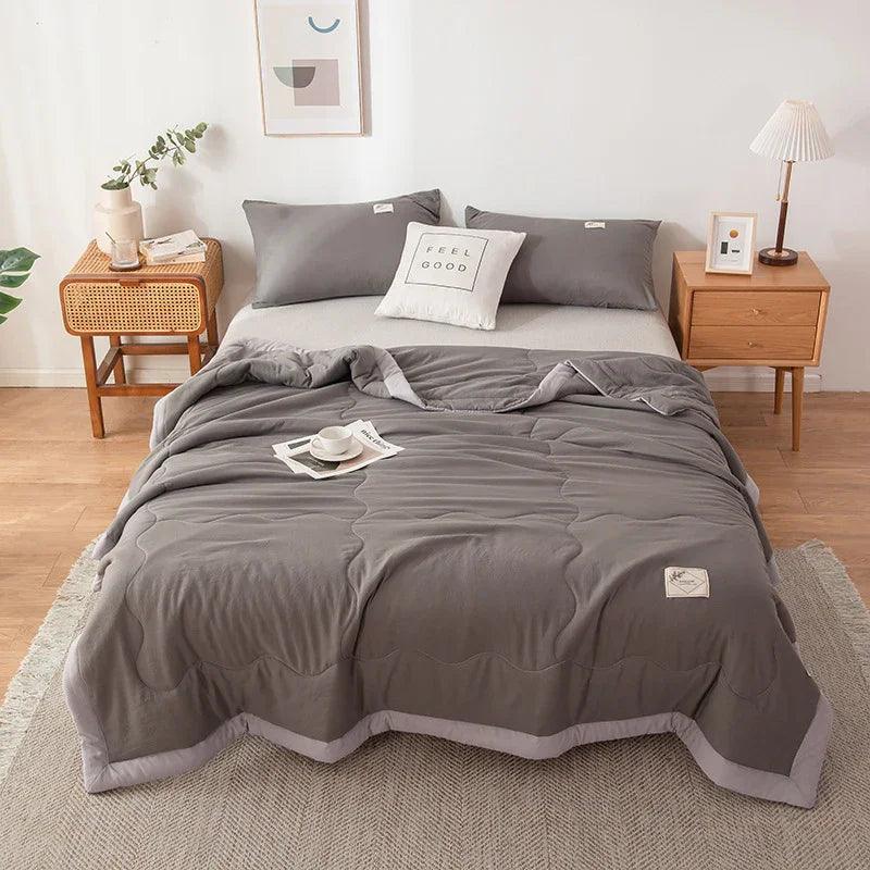 Pure Color Washed Cotton Summer Air Conditioning Duvet