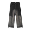 Gradient Tie-dye Straight-leg Denim Trousers Men Jeans
