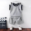 Children's Vest Suit Western Style Sleeveless Waffle two piece for boys casual wears for boys.