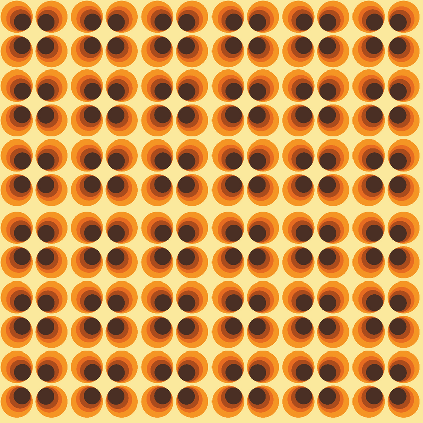 Craft HTV 70's Funky Vintage Circle Pattern