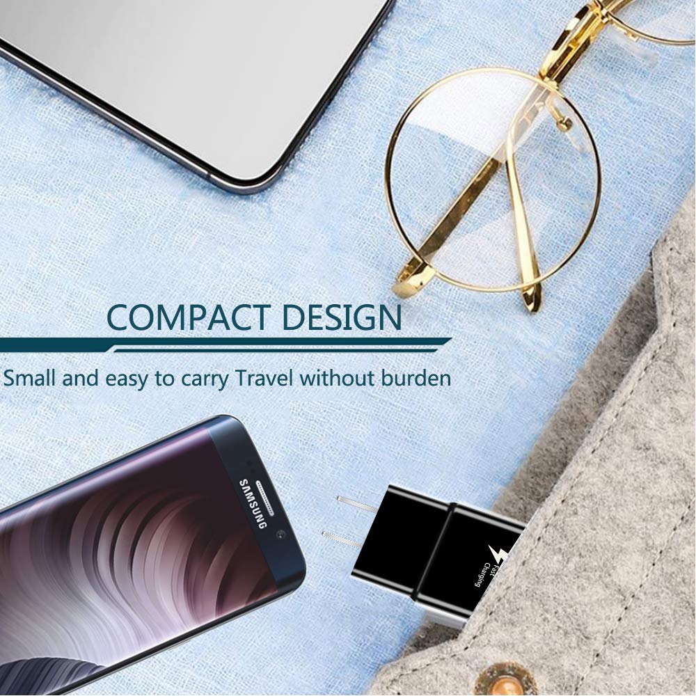 Fast Charging Block, USB Adaptive Fast Charger Box Android Cell Phone Wall Quick Tablet Charger Plug Adapter Compatible Samsung Galaxy S10 S9 S8 S7 A13 A16 Note 8 9 10 LG G7 Plus EP-TA20JBE (2 Pack) 🍁 All In One Marketplace Canada