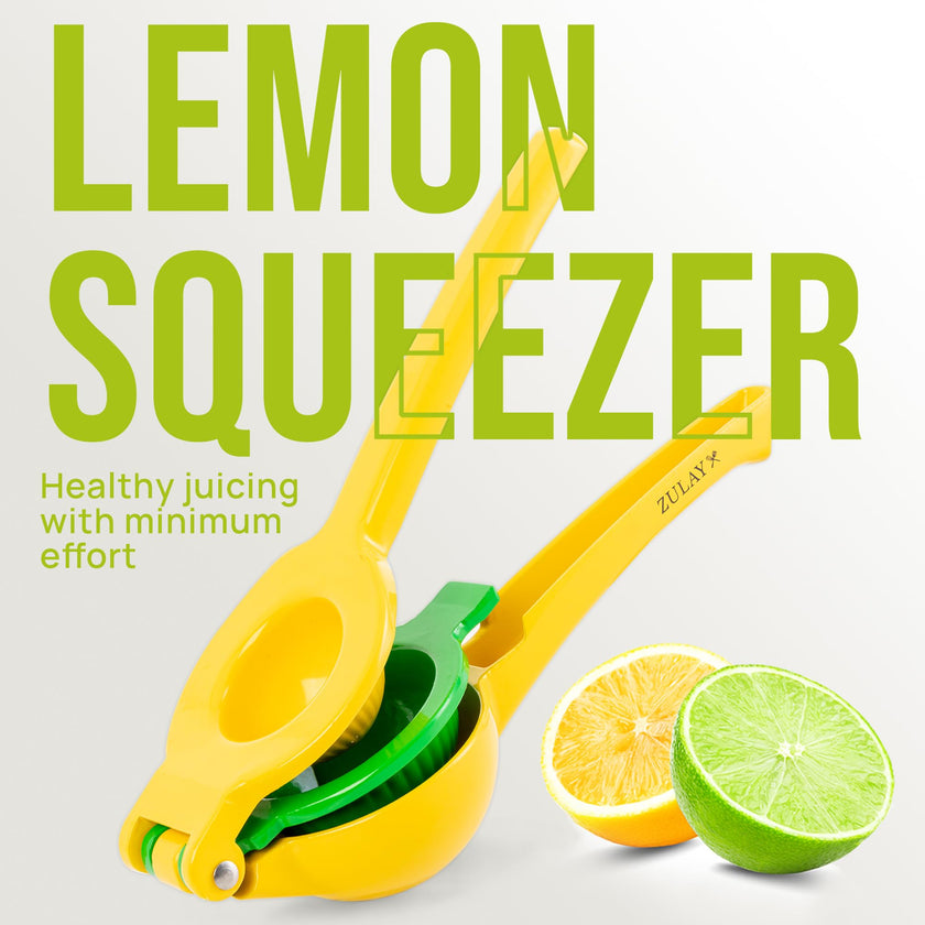 Zulay Kitchen 2 in 1 Lemon Lime Squeezer - Handheld Easy to Use Citrus Juicer - Easy to Clean Manual Orange & Lemon Squeezer - Citrus Juicer for Extracting All the Juice - Manual Press 🍁 All In One Marketplace Canada