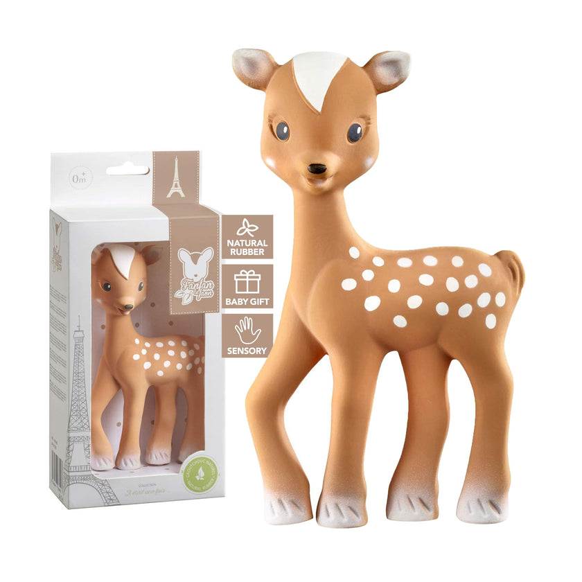 Fanfan The Fawn - Sophie la girafe's New Friend - Soft Natural Rubber - BPA-Free Teething Toy for Babies from Birth 🍁 All In One Marketplace Canada