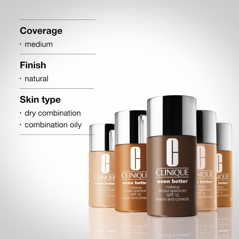 Clinique Even Better Makeup Medium Coverage Foundation Broad Spectrum SPF 15 | Evens Skin Tone + Reduces Dark Spots, Ivory 🍁 All In One Marketplace Canada