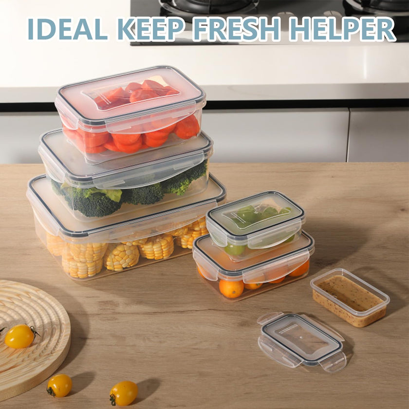Pure Future 50-Piece Food Storage Containers Set (25-Pack) - Includes 2x JUMBO 2.5L (84oz) & 2x 1.5L Large Bins, Airtight Plastic Meal Prep Lunch Boxes with Lids, Microwave/Freezer Safe, BPA Free 🍁 All In One Marketplace Canada