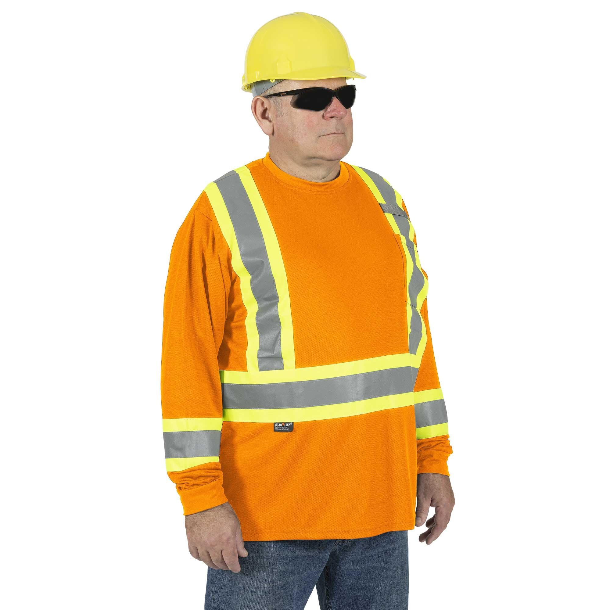 Pioneer High Vis Shirt for Men - Safety Long Sleeve T-shirt - Class 2 🍁 All In One Marketplace Canada