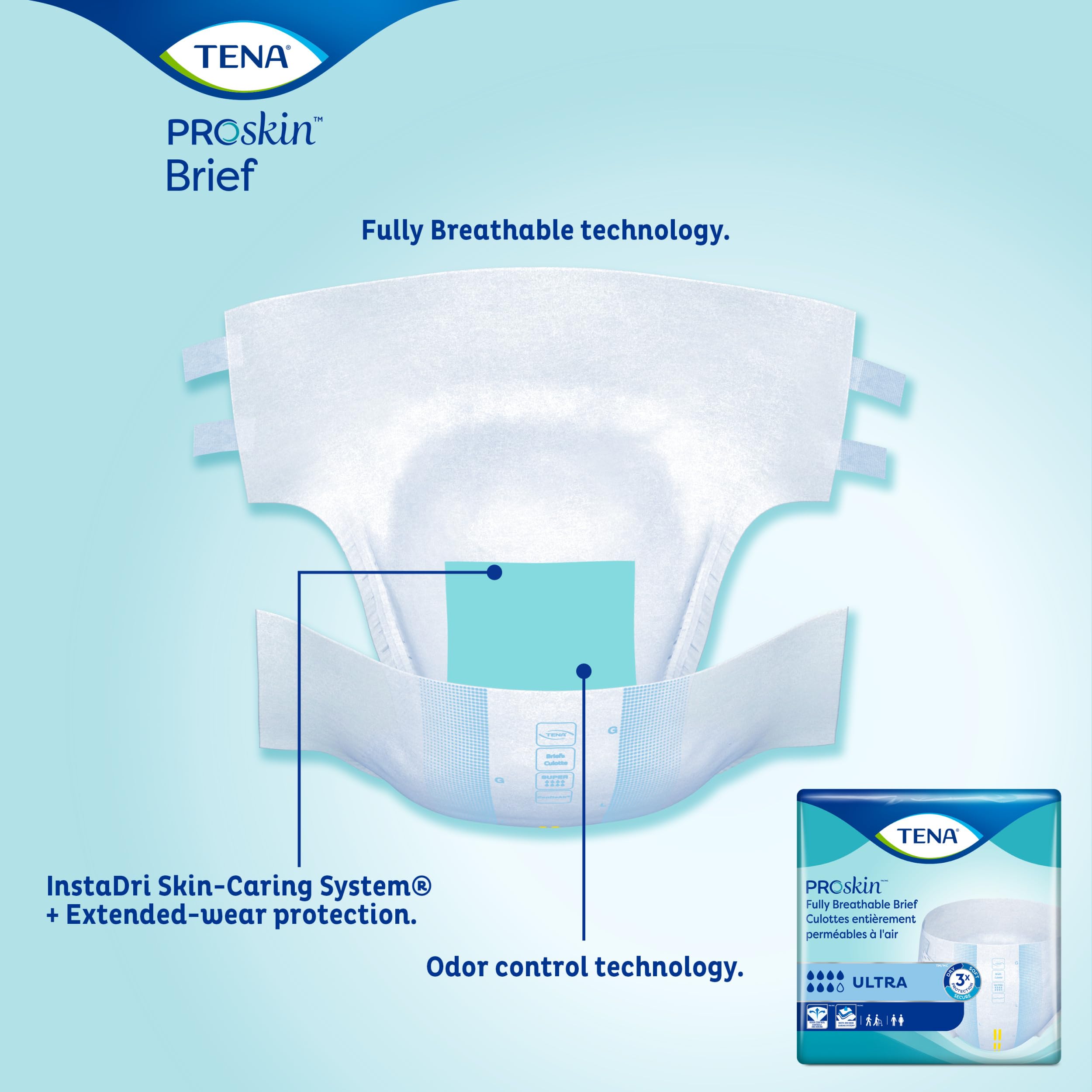 TENA Proskin Ultra Absorbency Incontinence Briefs, Unisex, Medium, 40 ct 🍁 All In One Marketplace Canada