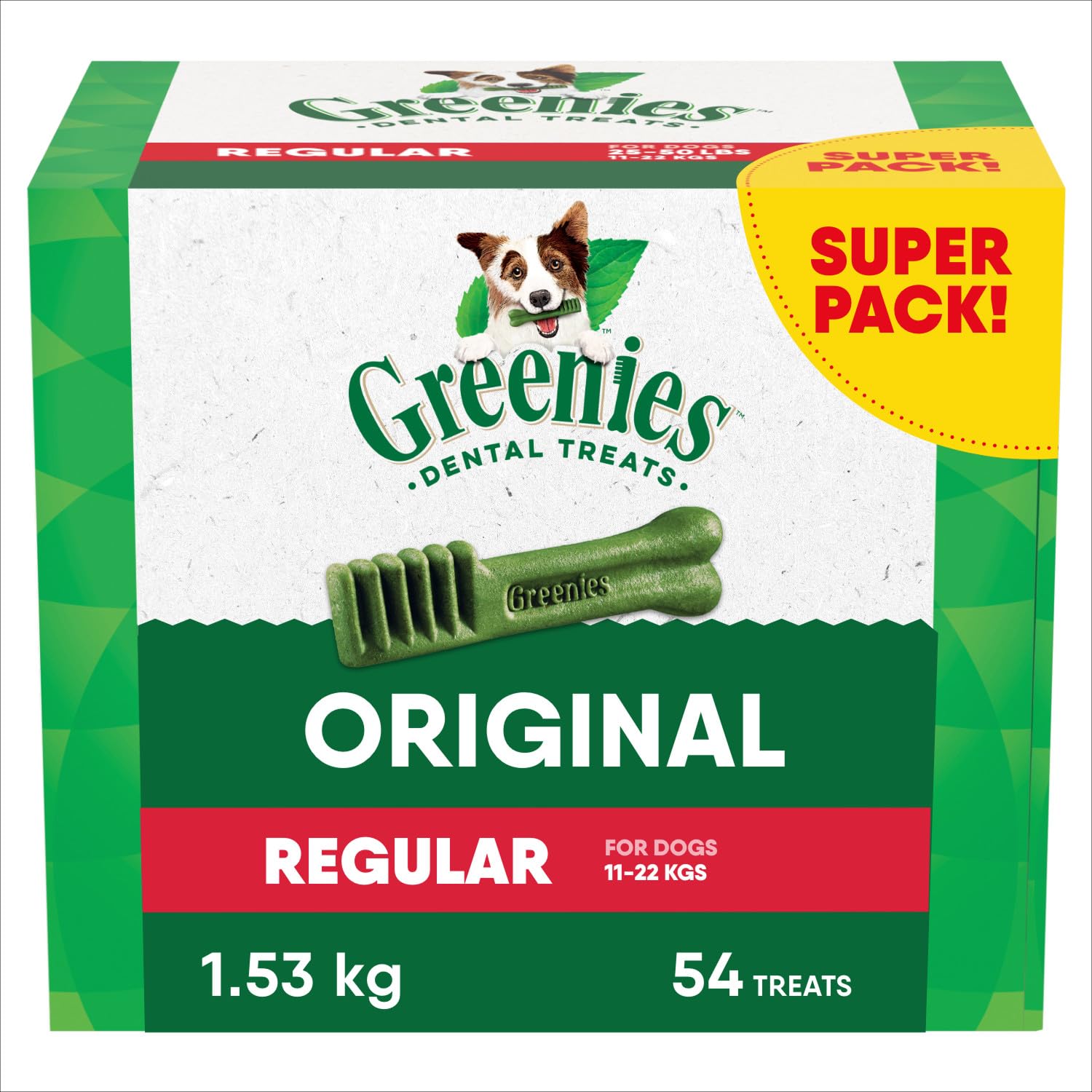 GREENIES Dog Treats Original Regular Natural Dental Care, (54 Treats) 54oz. Pack 🍁 All In One Marketplace Canada
