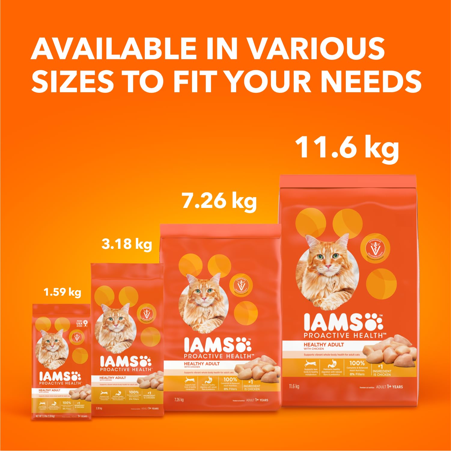 IAMS Proactive Health Healthy Adult Dry Cat Food – Chicken – 3.18KG (7LB) Bag 🍁 All In One Marketplace Canada