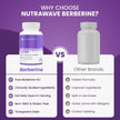 Nutrawave Pure Berberine Maximum Potency, 1000mg per Serving(Each Capsule 500mg), Supports Blood Sugar Levels, Healthy Lipid(Fat) & Glucose Metabolism, Non-GMO, Vegan, Gluten Free, 90 Capsules, 1 Pack 🍁 All In One Marketplace Canada