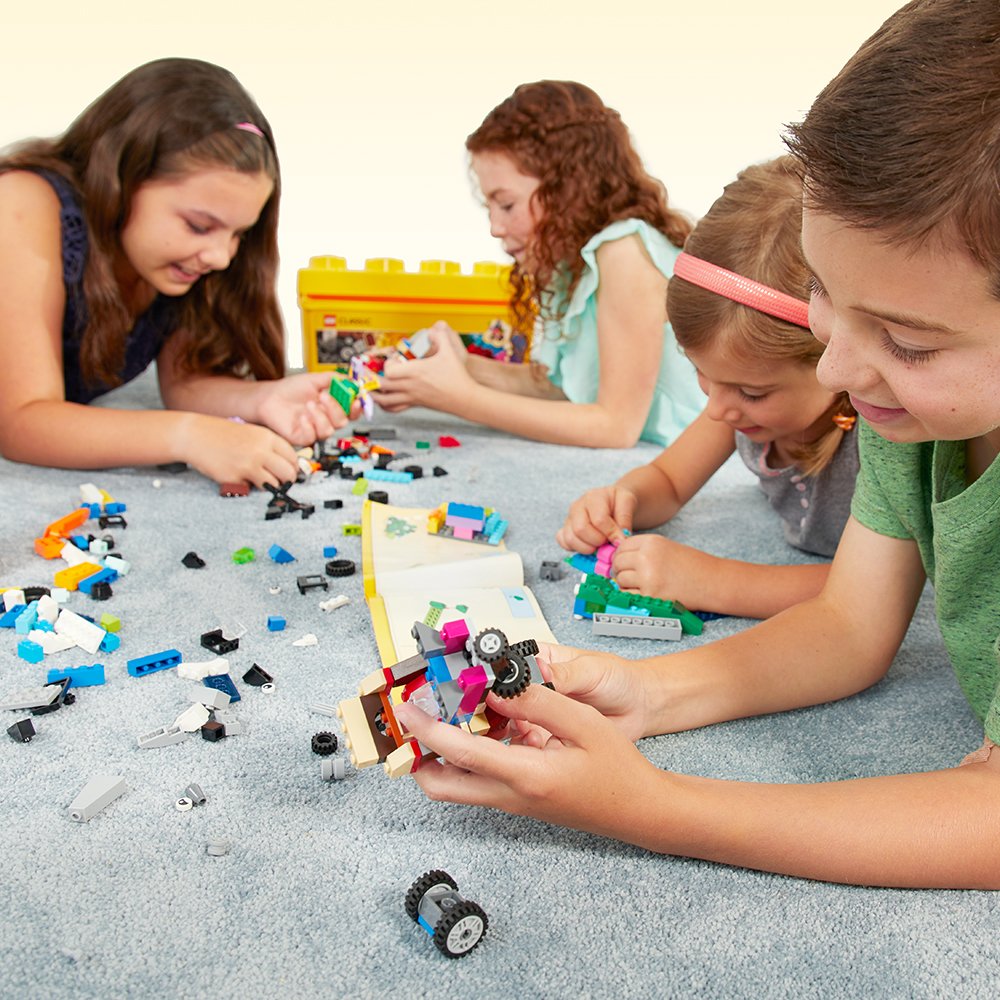 LEGO Classic Medium Creative Brick Box 10696 Building Toy Set with Storage, Includes Train, Car, and a Tiger Figure, and Playset for Boys and Girls, Sensory Toy for Kids Ages 4 and up 🍁 All In One Marketplace Canada