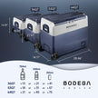 BODEGACOOLER 12 Volt Portable Refrigerator,53 Quart Car Fridge Dual Zone -4℉-68℉,50L Car Freezer APP Control,Electric Compressor Cooler 12/24V DC and 100-240V AC for RV,Camping,Travel,Truck,Vehicles 🍁 All In One Marketplace Canada